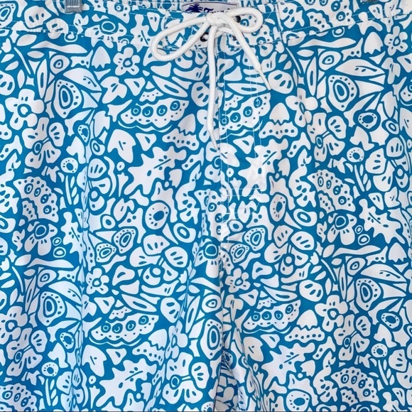 Trunks Surf & Swim Co. Blue Print Sano Trunks XL Boardshorts Beach Pool Vacation - Picture 3 of 10